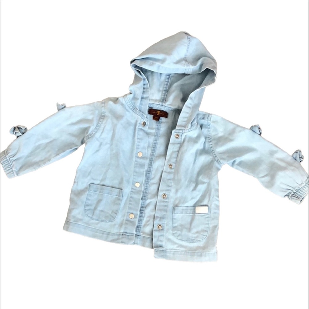 7 for All Mankind | EUC Button Up Chambray Jacket for Baby Girls